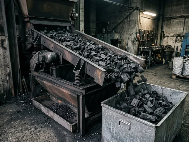 Просеивание угля от мелочи в Сергиевом Посаде